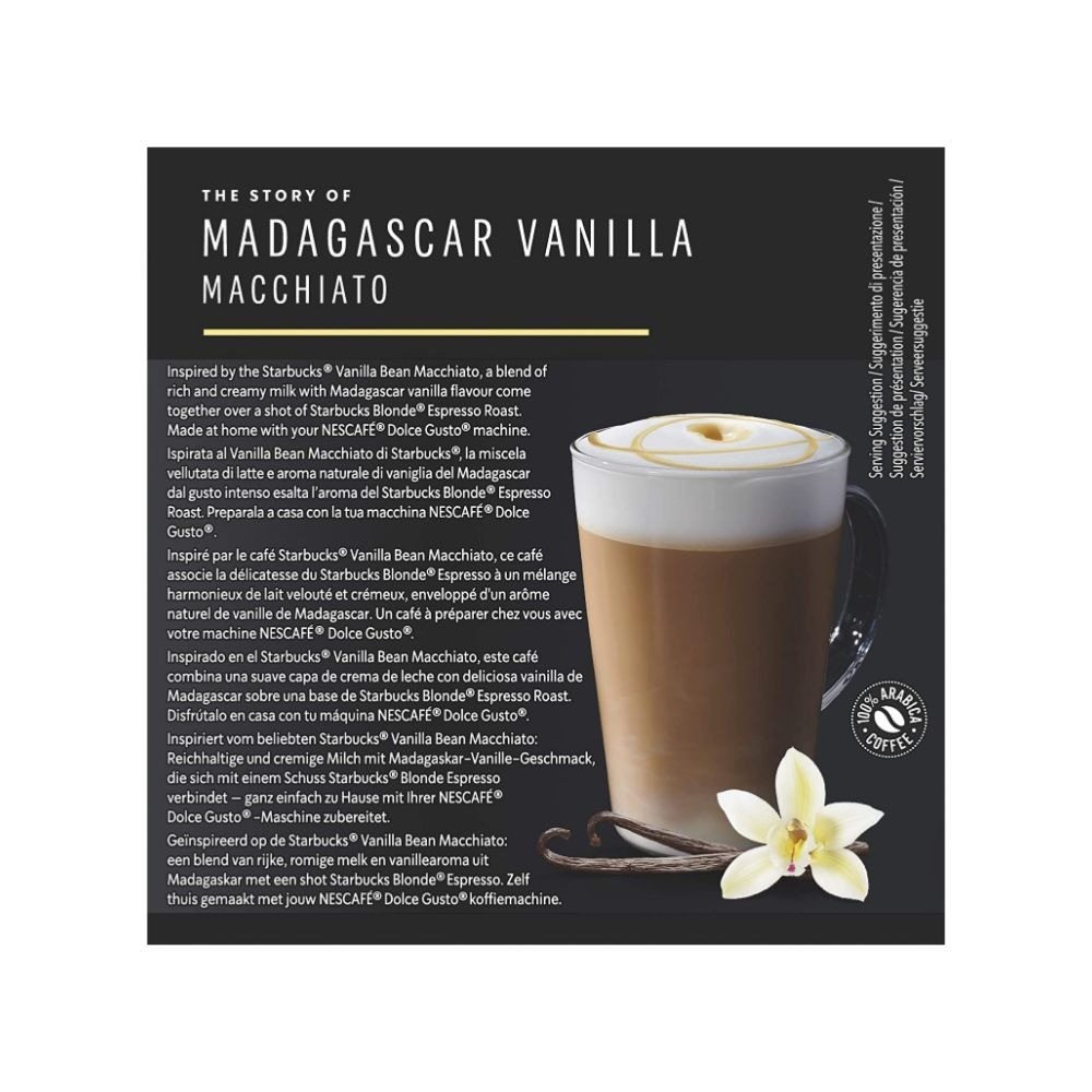 Café macchiato vanille de madagascar en capsules, Starbucks (x12