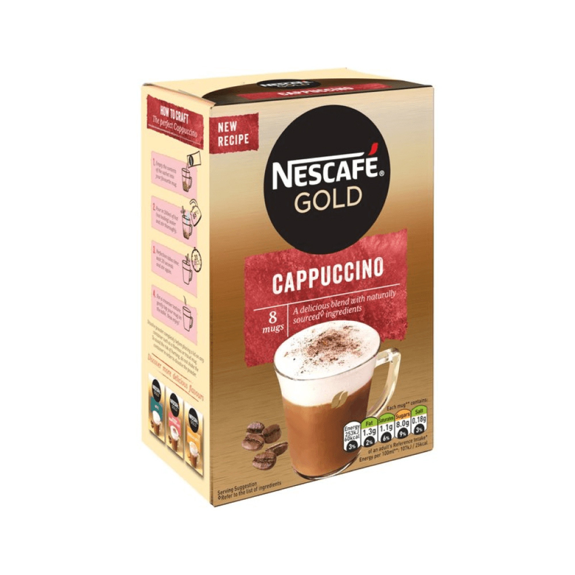 Nescafe Gold Cappuccino - 8 Bags | Shuyukh Coffee