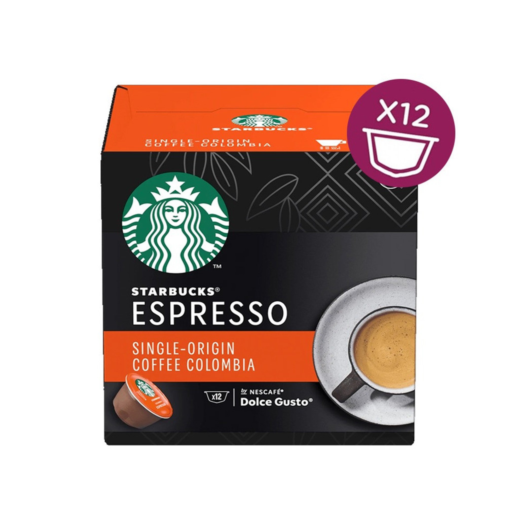 Starbucks Espresso Coffee Capsules Columbia Compatible with Dolce