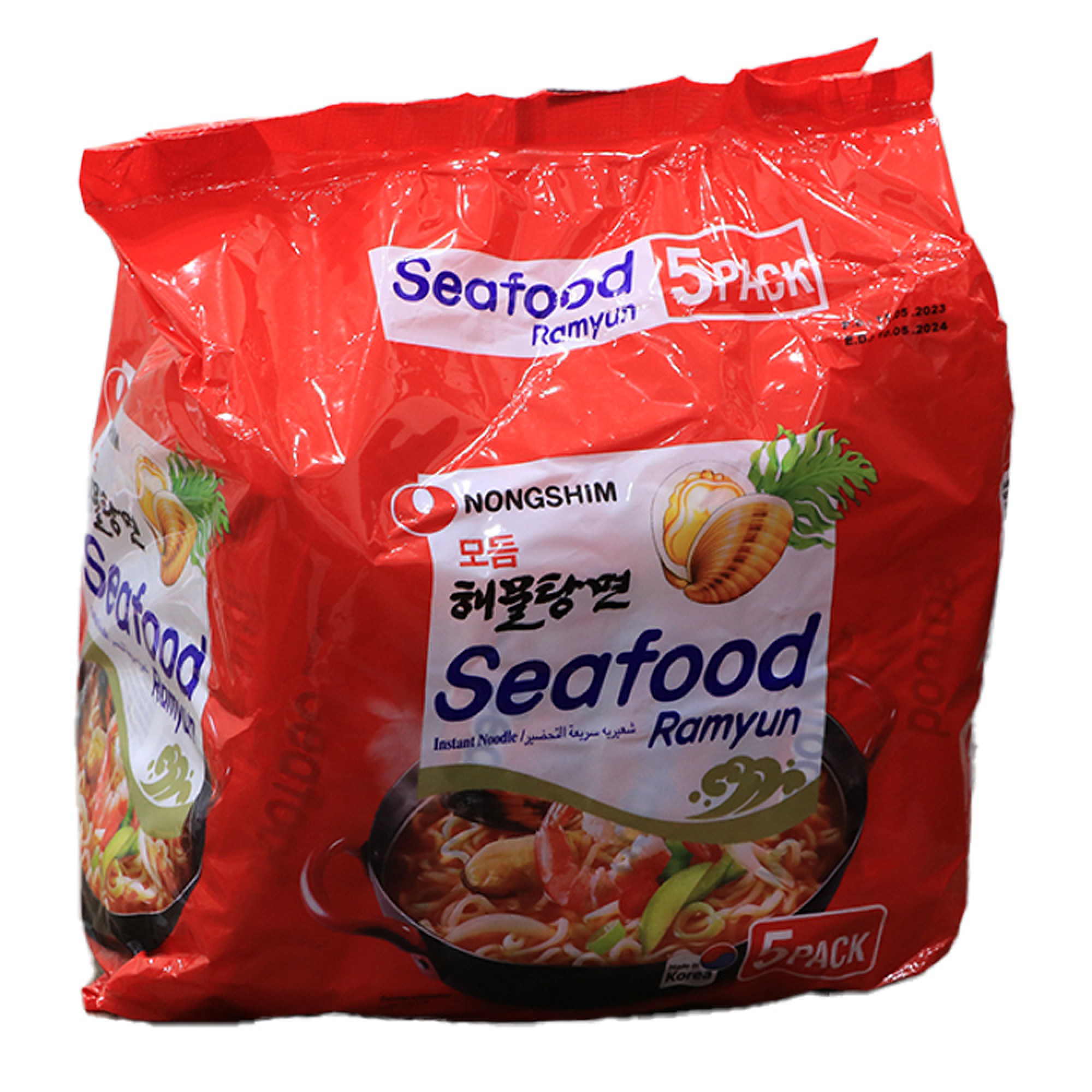 Shaddah Korean Ramen Seafood Instant Noodles 125 grams x 5 pieces