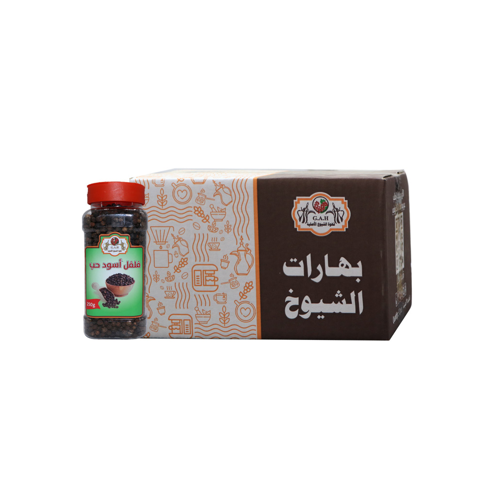 كرتون فلفل اسود حب 12*250 جرام