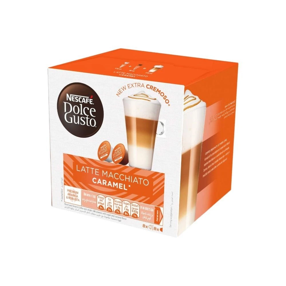 كبسولات لاتيه كراميل مكياتو دولتشي قوستو