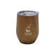 كوب متة من الاستيل لون خشبي غامق مع غطاء بسعه 350 مل