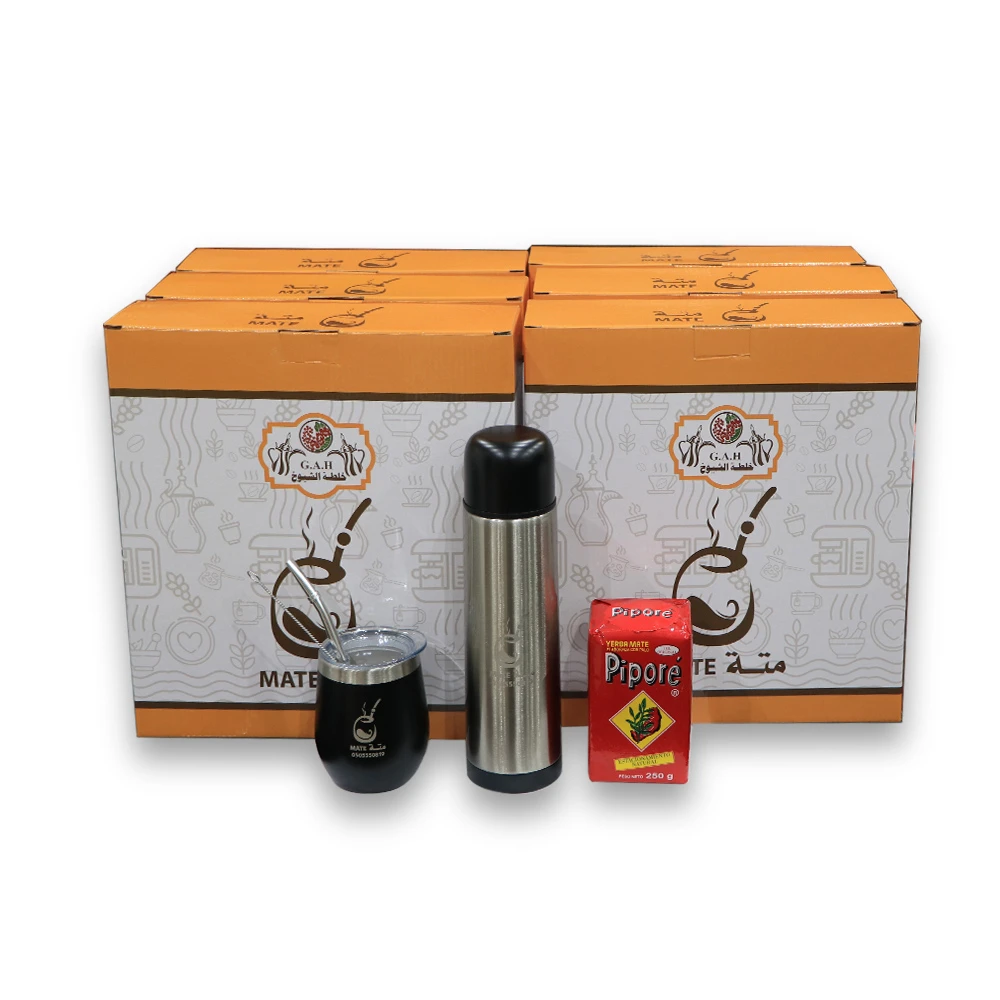 نصف درزن باكج ادوات متة حمراء متكاملة