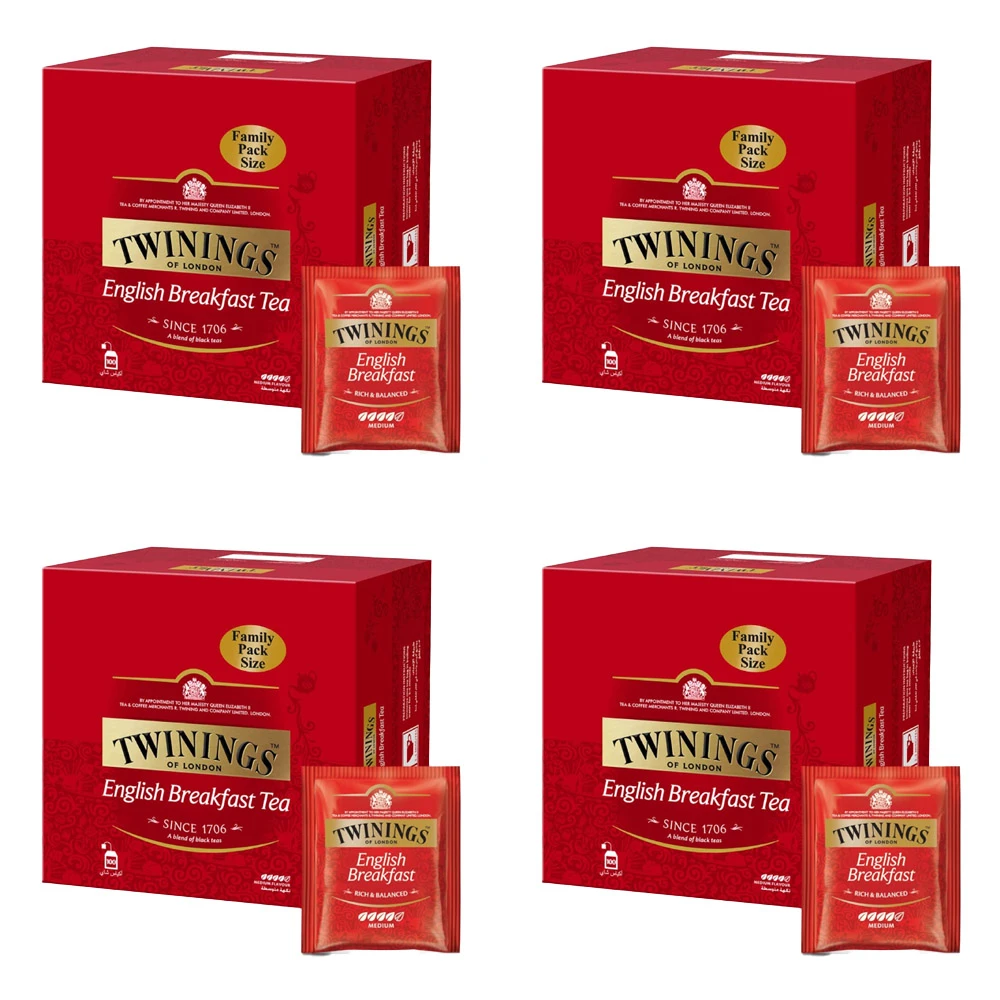 كرتون شاي توينجز احمر 100 خيط ( 4 حبات )