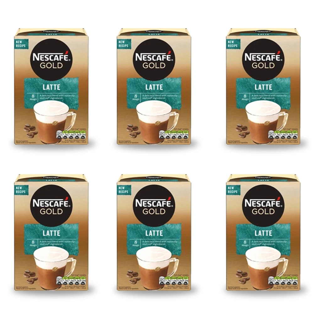 كرتون نسكافيه جولد لاتيه - 8 أكياس ( 6 حبات )