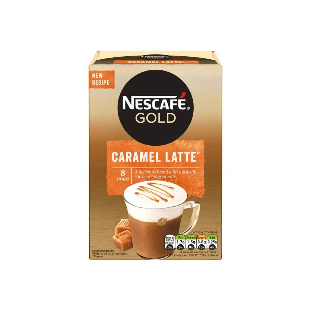 نسكافيه جولد كراميل لاتيه- 8 أكياس (3 حبات )