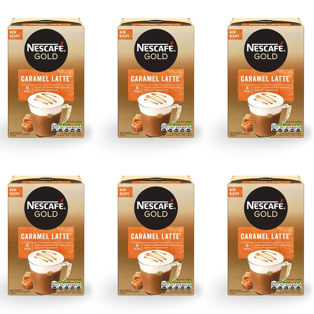 كرتون نسكافيه جولد كراميل لاتيه - 8 أكياس ( 6 حبات )