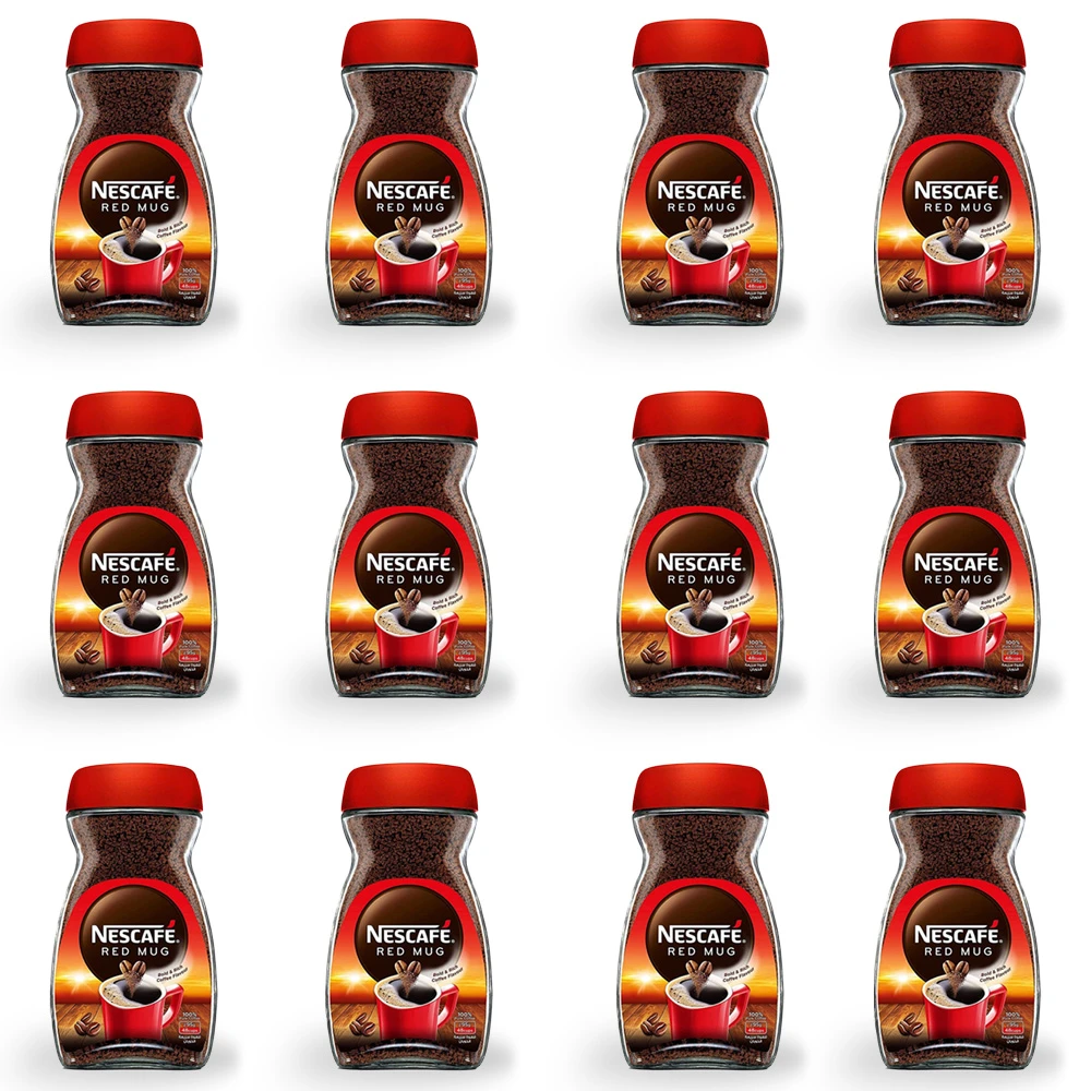 كرتون قهوة ريد مج سريعة التحضير من نسكافيه، 95 غرام، بني ( 12 حبة )