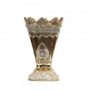 مبخرة فخار ذهبي صغير